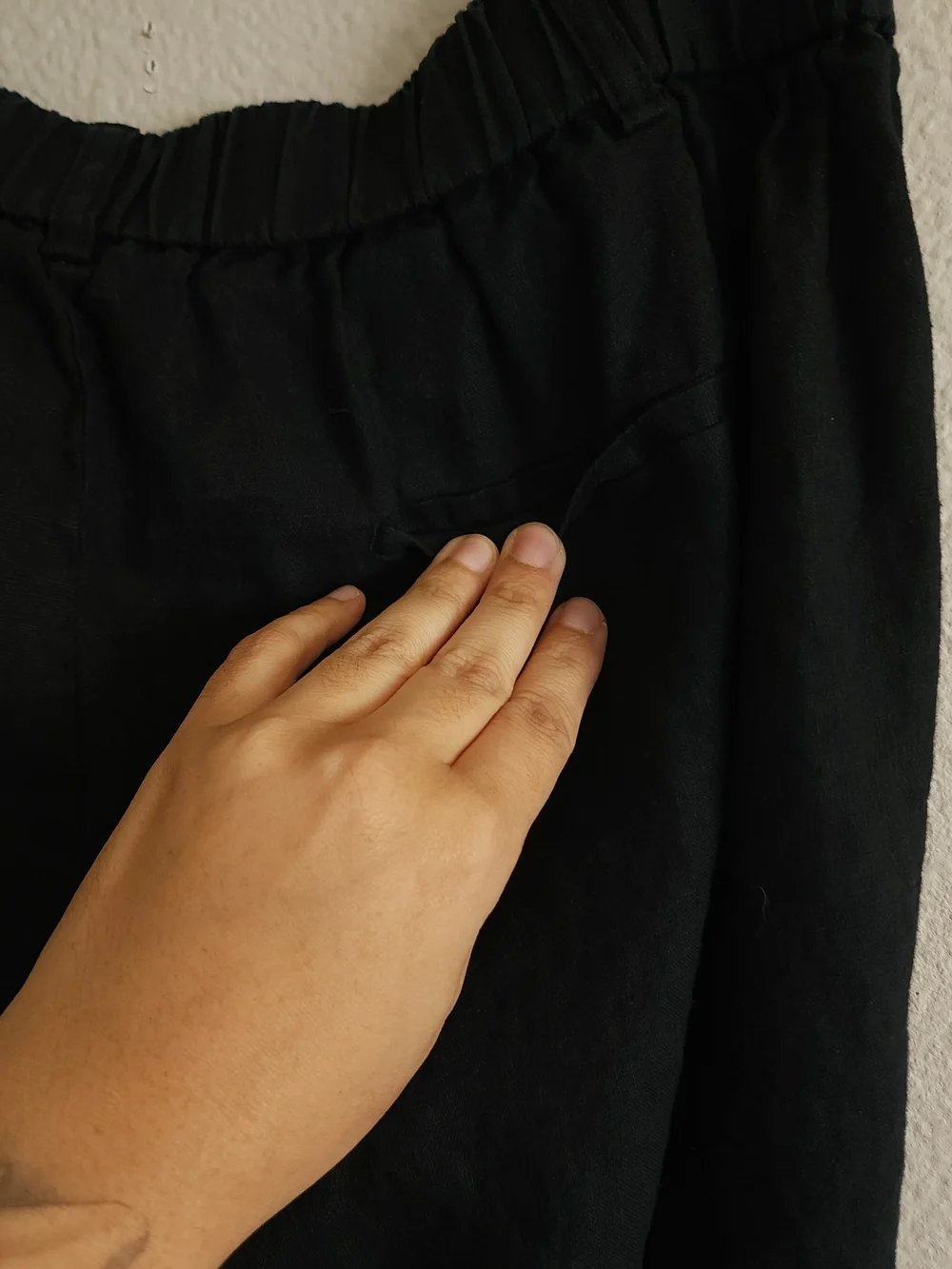 Quince 100% European Linen Pleated Trouser Pants Black Size 12 Fits Like 10